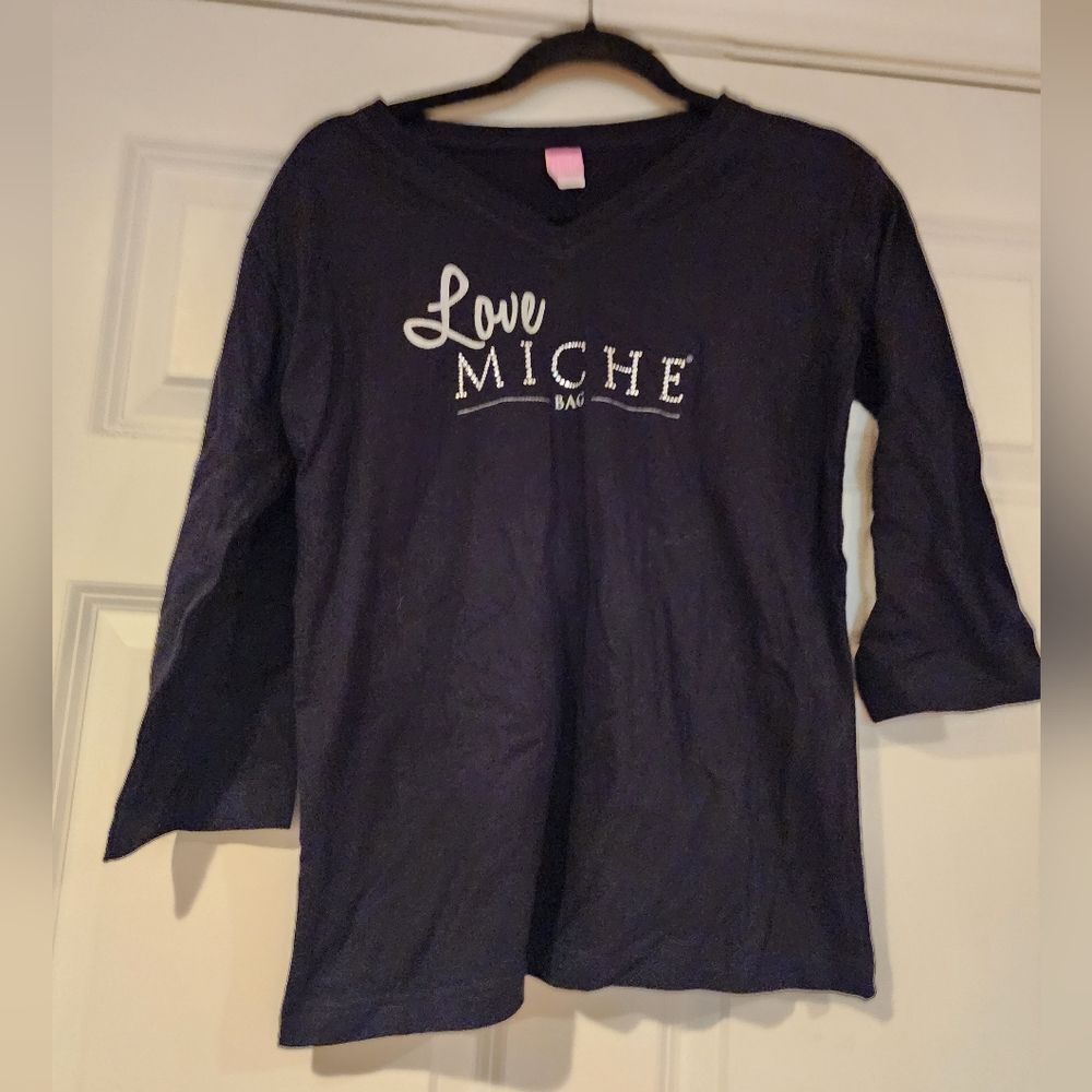 Miche black 3/4 sleeve top M